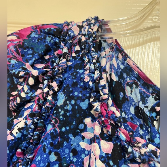 DYVNA  Floral Silk Blend A-Line midi Dress. Size‎ Medium - Picture 4 of 12